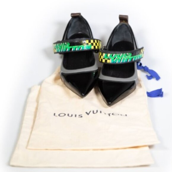 Louis Vuitton Black Race Speedy Ballerina Flats | 38 - Picture 3 of 10